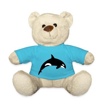 Killer Whale Orca Killer Whale - Teddy Bear - atoll blue - Front
