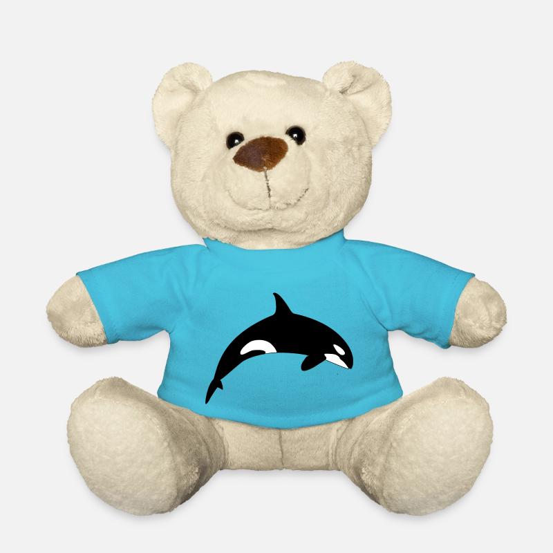 Killer Whale Orca Killer Whale - Teddy Bear - atoll blue
