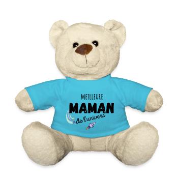meilleure maman de l'univers cadeau maman - Nounours - bleu outremer - Devant