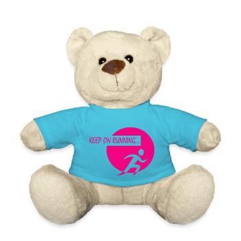 Marathon Running Run jogging - Teddy Bear - atoll blue - Front