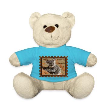 Koala Briefmarke - Teddy - Atollblau - Vorne