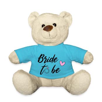 Bride to be - Bachelor Party - Teddy Bear - atoll blue - Front