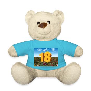 Year 18 - Teddy Bear - atoll blue - Front