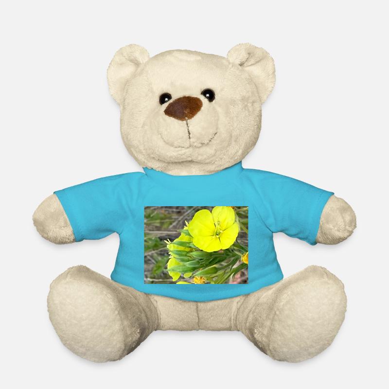 Fleur jaune - Nounours - bleu outremer