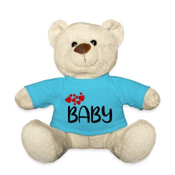 Baby Hearts - Teddy Bear - atoll blue - Front