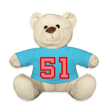 Cool Retro Retrostyle Numéro de maillot numéro de dos - Nounours - bleu outremer - Devant