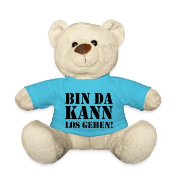 BIN DA KANN LOSGEHEN - Teddy - Atollblau - Vorne