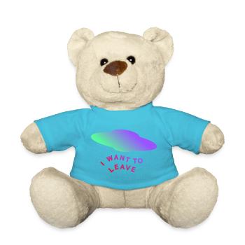 I WANT TO LEAVE - Teddy Bear - atoll blue - Front