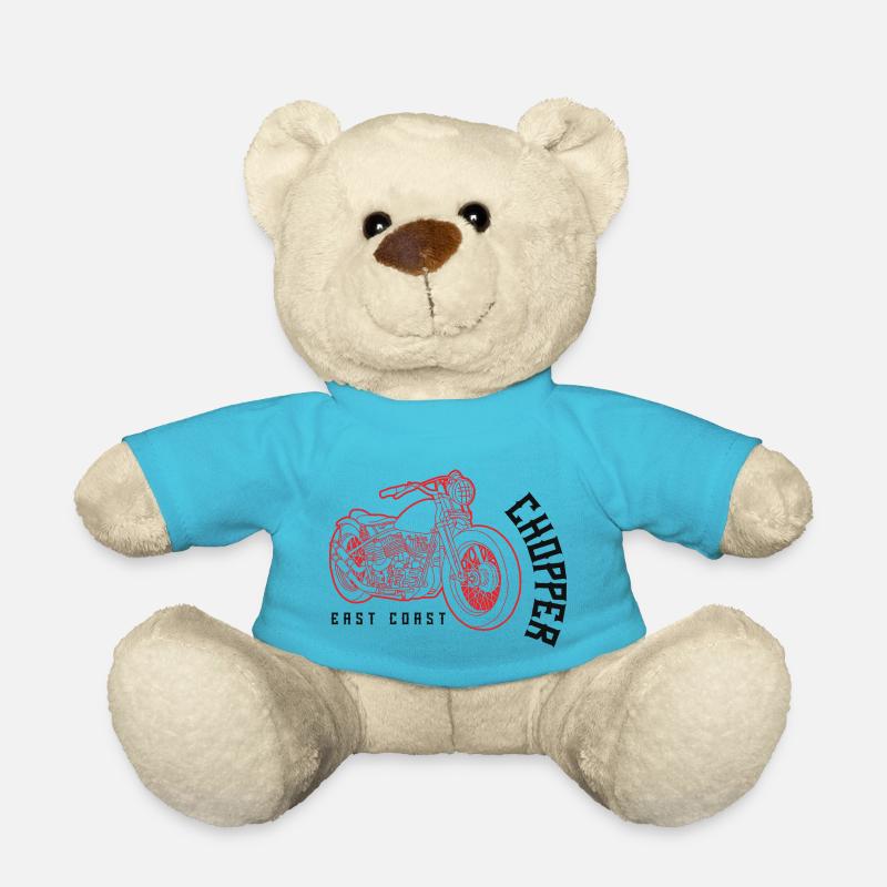 Bikers, motorcyclists - Teddy Bear - atoll blue