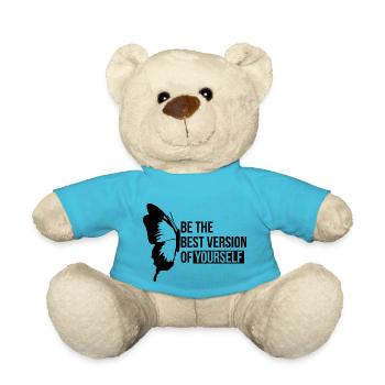 Be the best Version of yourself - Butterfly - Teddy Bear - atoll blue - Front