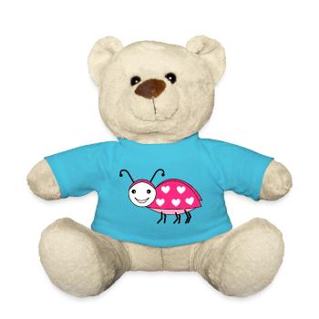 Mai coléoptère rose - Nounours - bleu outremer - Devant