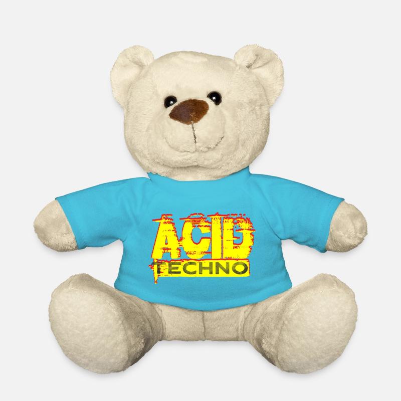 Acid Techno Grunge | Wir lieben Acid Techno - Teddy - Atollblau