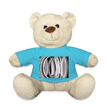 Cooles schwarz weißes Muster Design - Teddy - Atollblau - Vorne