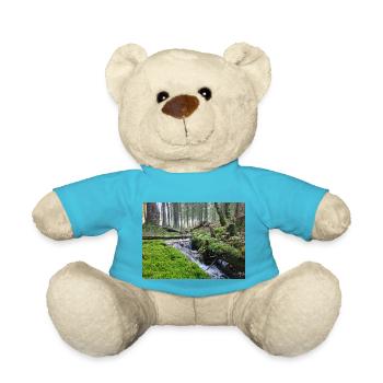 Friedlicher Bach im Wald - Natur Pur! - Teddy - Atollblau - Vorne