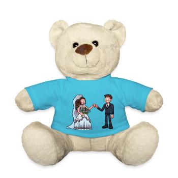 Mariée et marié - Nounours - bleu outremer - Devant