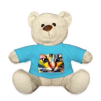 Katzengesicht 7 - Teddy - Atollblau - Vorne