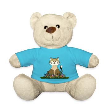 cat - Teddy Bear - atoll blue - Front