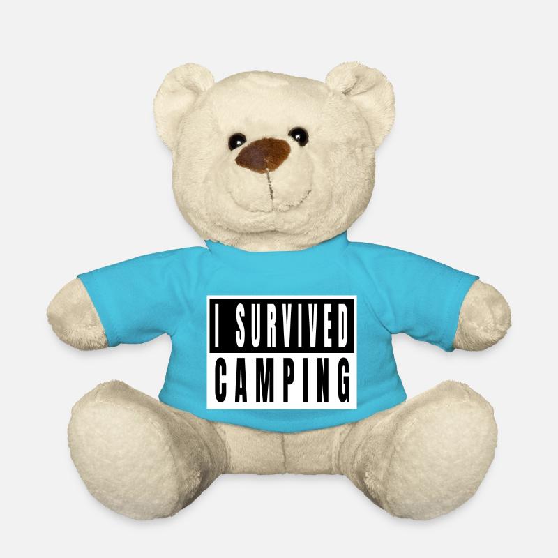 camping drôle c’est dans les tentes camping hommes feux de camp - Nounours - bleu outremer
