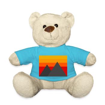 Minimalistic Mountains - Teddy Bear - atoll blue - Front
