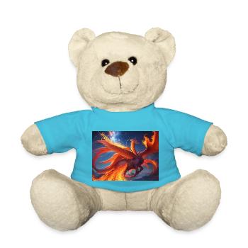 blue red sky with a creature generated ai - Teddy - Atollblau - Vorne