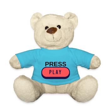 PRESS PLAY - Das Piece für Gamer - Teddy - Atollblau - Vorne