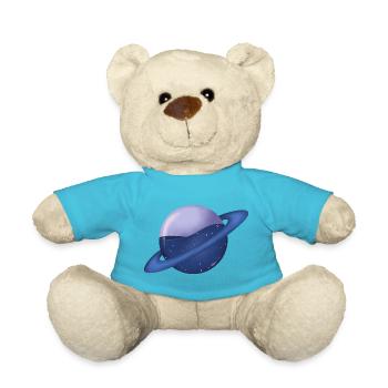 Galaxy Planet - Teddy Bear - atoll blue - Front