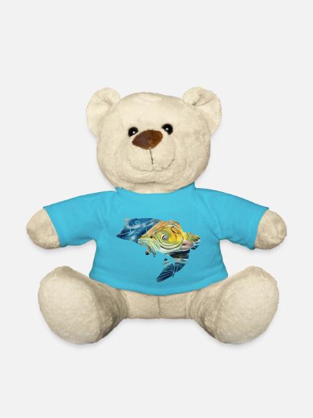 Angeln Angelsport Fischen Angler Angelhaken - Teddy - Atollblau