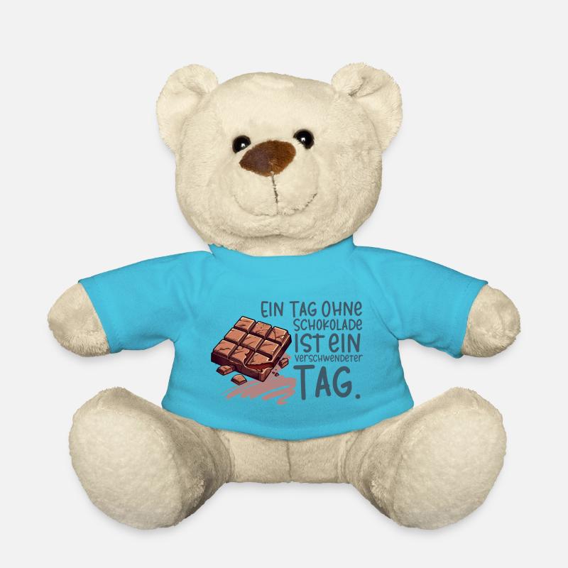 Tag ohne Schokolade schokoliebe - Teddy - Atollblau