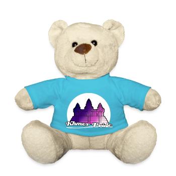 Kambodscha Tempel Khmer Vintage Palmen I Geschenk - Teddy - Atollblau - Vorne