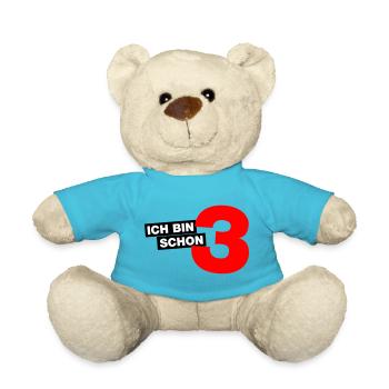 Ich bin schon 3 - Teddy - Atollblau - Vorne
