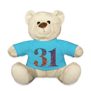 31e anniversaire léopard - Nounours - bleu outremer - Devant