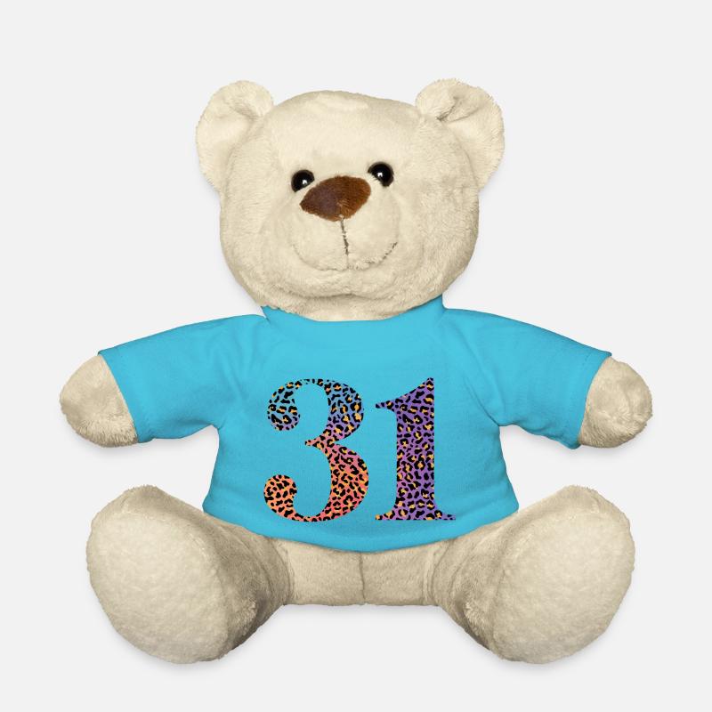 31e anniversaire léopard - Nounours - bleu outremer