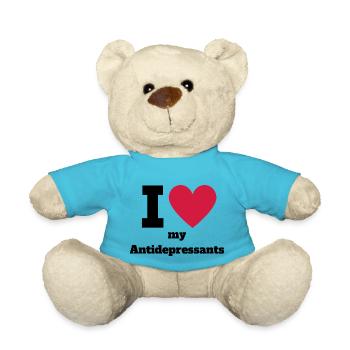I love my antidepressants - Teddy Bear - atoll blue - Front