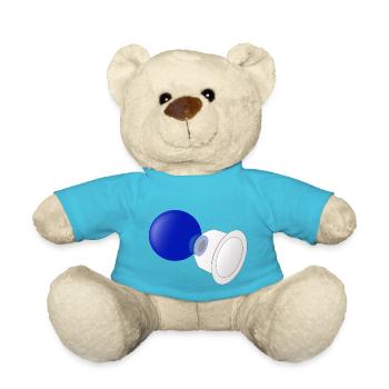 Verre à ventouses - ventouses (MTC) pour votre santé - Nounours - bleu outremer - Devant
