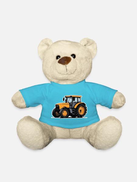 Tractor, tractor, tractor - Teddy Bear - atoll blue