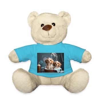 Dogs bathing - Teddy Bear - atoll blue - Front