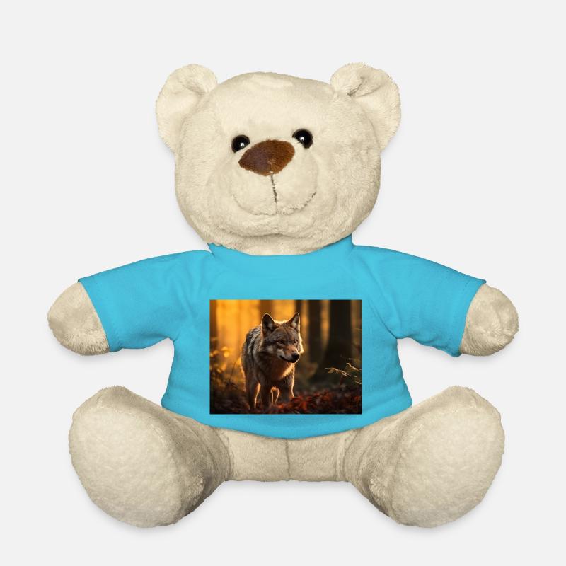 A wolf in the forest - Teddy - Atollblau