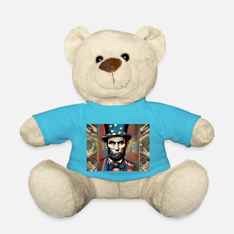 PRESIDENT LINCOLN - Teddy Bear - atoll blue
