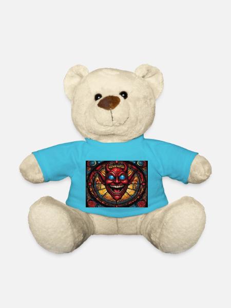 Diable à tête rouge - Nounours - bleu outremer