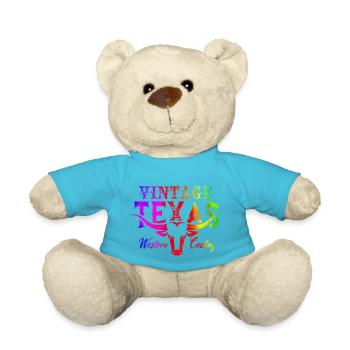 Texas USA Amerika Reisen United Symbol Houston - Teddy - Atollblau - Vorne