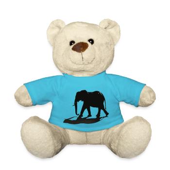 Elefanten-Silhouette - Teddy - Atollblau - Vorne
