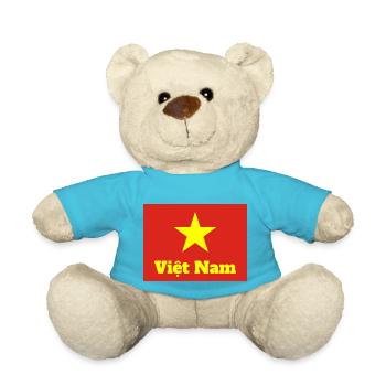 Vietnamese Flag - Teddy Bear - atoll blue - Front