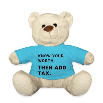 Know your worth, then add tax - Teddy - Atollblau - Vorne