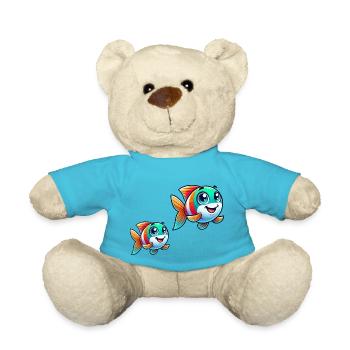 Fische Comic - Teddy - Atollblau - Vorne