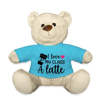Lehrer Valentinstag - Ich liebe meinen Latte der Klasse A - Teddy - Atollblau - Vorne