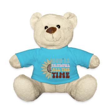 God is good, always - Teddy Bear - atoll blue - Front