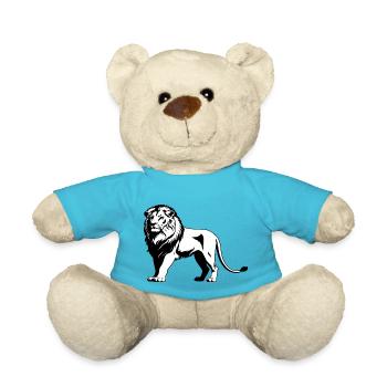 Löwe - Cute Wildcat Design - Teddy - Atollblau - Vorne