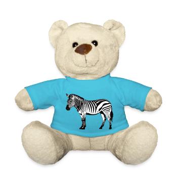 Zèbre - Mignon Zoo Animal Design - Nounours - bleu outremer - Devant