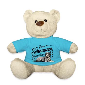 Graue Schnauzen Goldene Herzen – Hunderentner - Teddy - Atollblau - Vorne