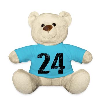 24 Number Jersey - Teddy Bear - atoll blue - Front